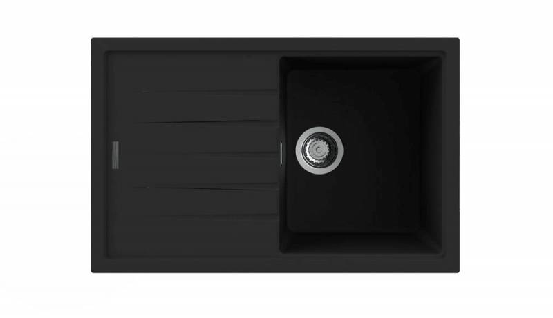 NODOR - Mosogatótálca NorGranite 78.50 1B 1D BK fekete