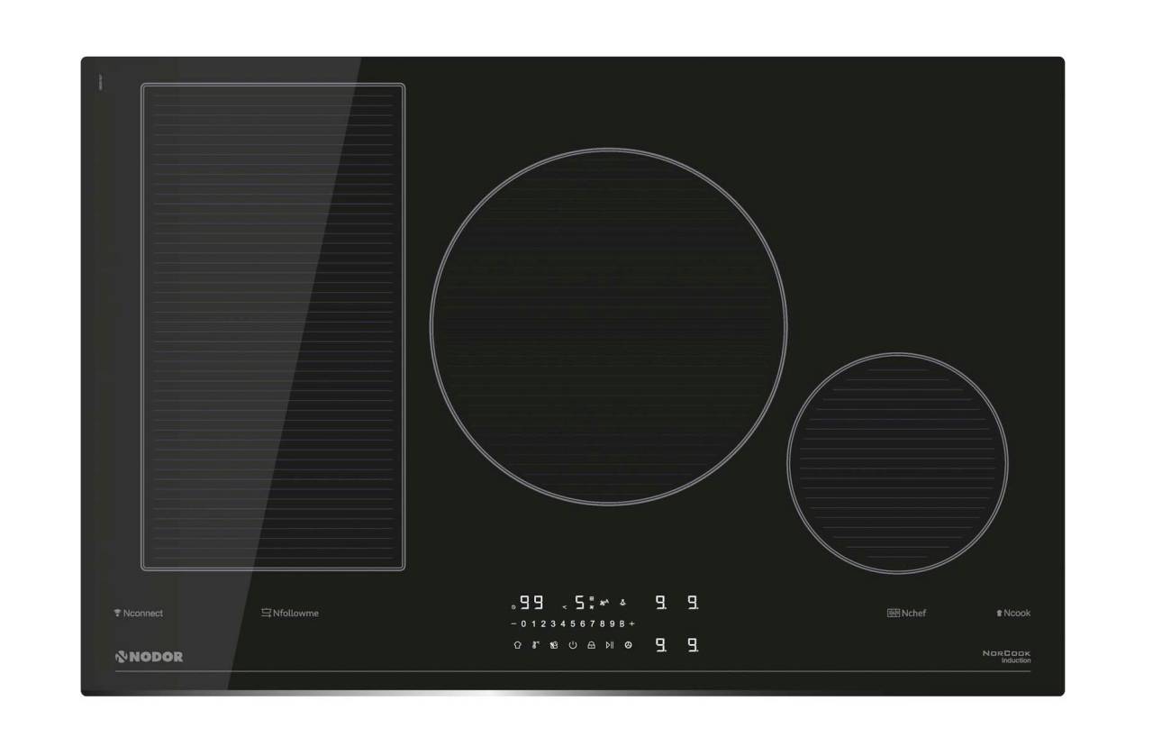 NODOR - Beépíthető indukciós főzőlap NorCoock IH-N8106 BK Hob to Hood Fekete