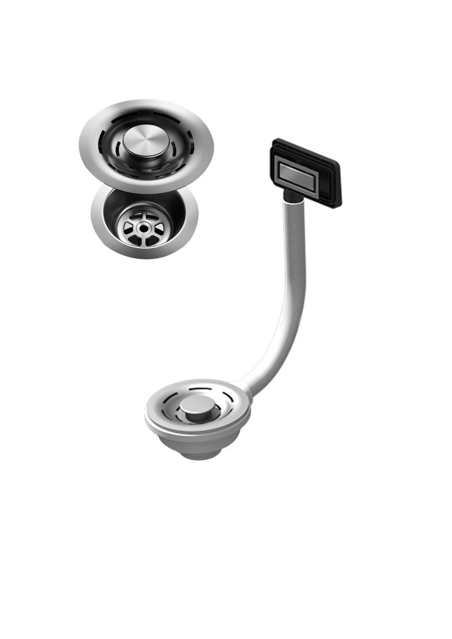 ELLECI - FLOW-PRO szűrő és túlfolyó egymedencés mosogatókhoz - inox
