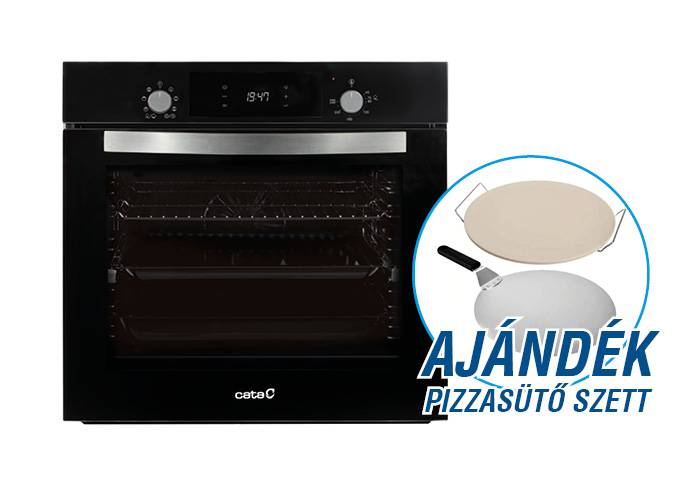 CATA - Beépíthető sütő MDS-8007 BK + Ajándék Pizzasütő szett - Készlet erejéig rendelhető!