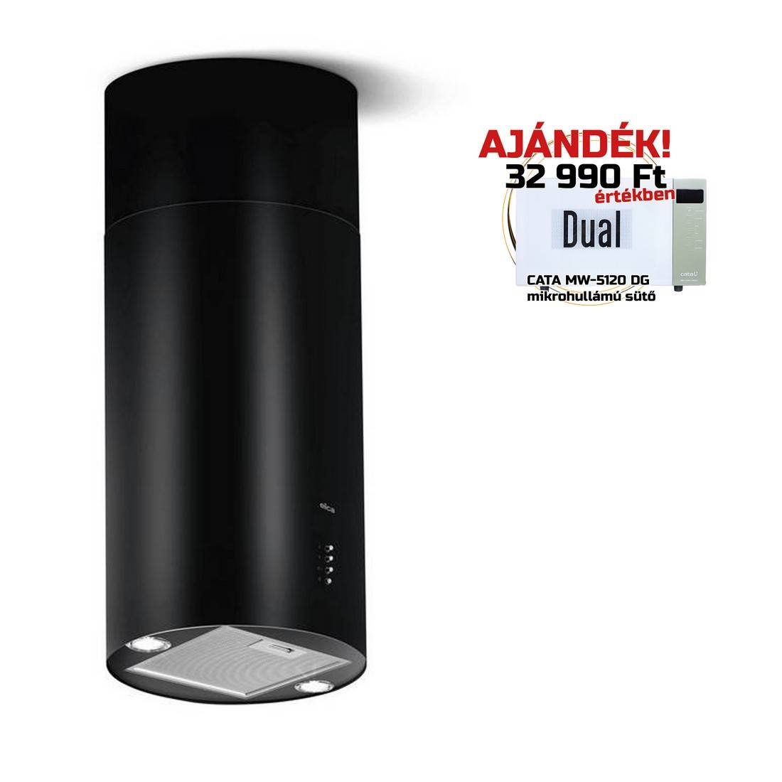 Elica - Páraelszívó TUBE PRO ISLAND BL MAT/A/43 + Mikro MW-5120B